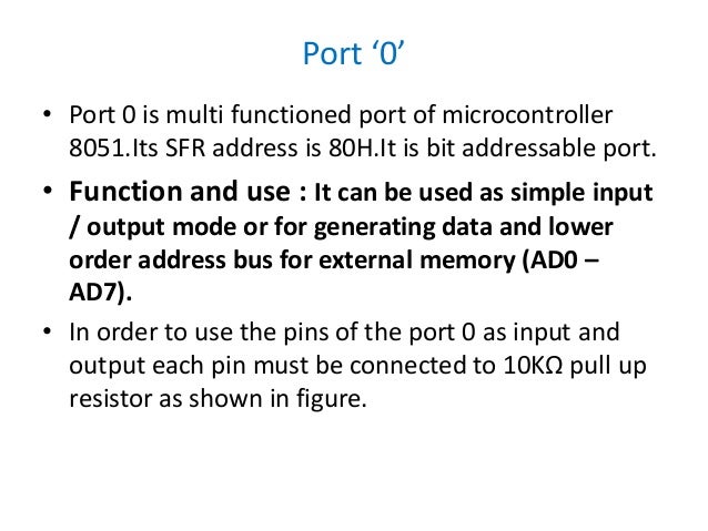 8051 i o port circuit